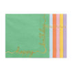 Picture of PAPER NAPKINS HAPPY BIRTHDAY PASTEL RAINBOW 33X33CM - 12 PK